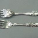 Vintage silverplate 2 salad forks grapes
