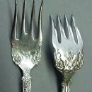 Vintage silverplate 2 salad forks grapes