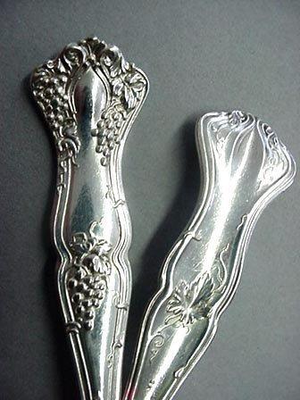 Vintage silverplate 2 salad forks grapes