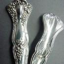 Vintage silverplate 2 salad forks grapes