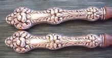 Old Orange Blossom Salad Set Alvin Sterling Silver Olive wood