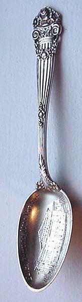 Eliza Fowler Hall Purdue Souvenir spoon Towle Georgian Sterling silver Indiana