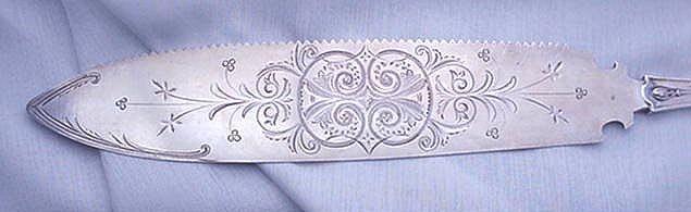 Keystone Whiting Serrated Cake Knife Sterling Silver