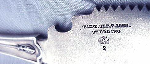 Keystone Whiting Serrated Cake Knife Sterling Silver