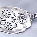 Wellesley Simpson Hall Miller International Pastry Pie Server Sterling Silver Pierced Floral