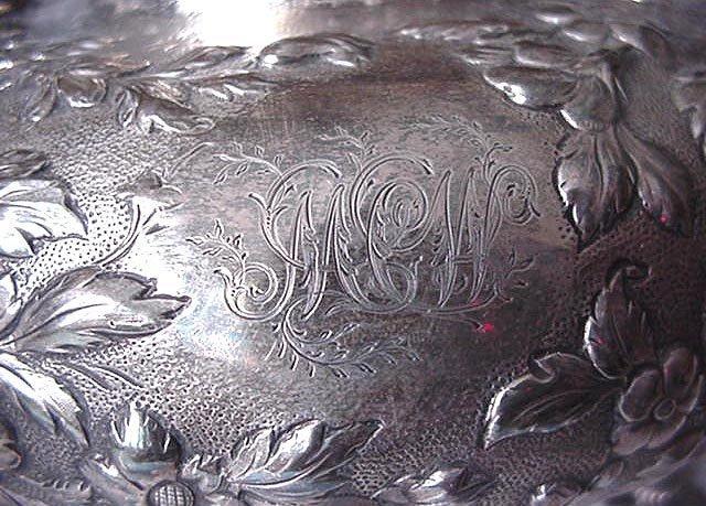 Kirk Repousse 11 oz. Tea Set Sterling Silver Indian finial 1870's