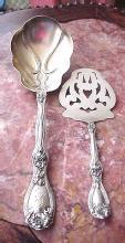 La Fleurette Unger Cucumber Server Sterling Silver Flowers