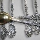 Versailles citrus grapefruit spoons 6 Gorham sterling silver gold washed