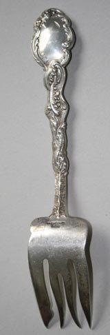 Versailles Copyrighted Meat Fork Gorham sterling silver ornate figural