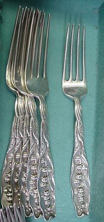 Lily of the Valley forks 12 Whiting Sterling silver Floral