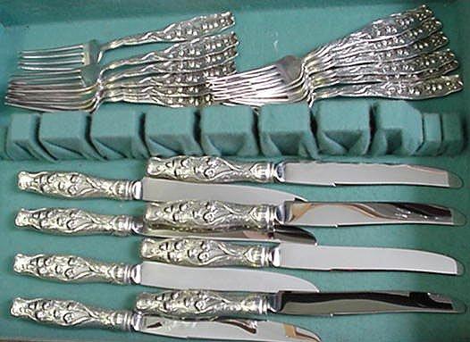 Lily of the Valley forks 12 Whiting Sterling silver Floral