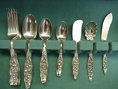 Lily of the Valley forks 12 Whiting Sterling silver Floral