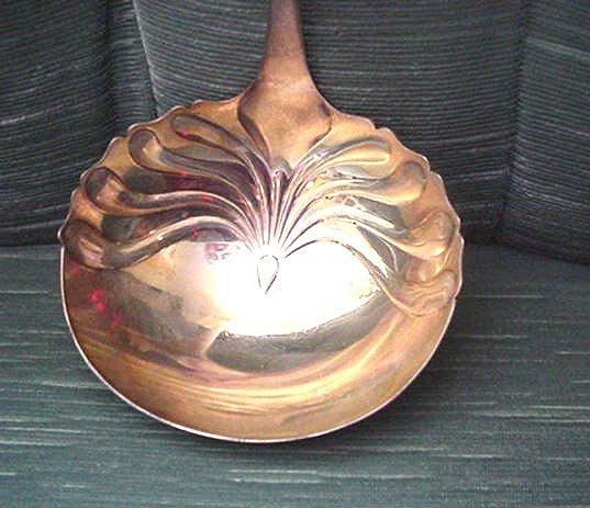 #43 Soup Ladle Towle Sterling Silver Bright cut engraved flowers