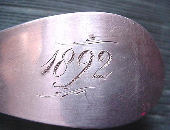 #43 Soup Ladle Towle Sterling Silver Bright cut engraved flowers