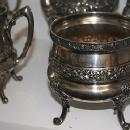 Victorian Coffee and tea service 6 piece Reed & barton silverplate floral die rolled design
