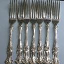 Vintage Lunch Forks 7 Rogers Bros. Grape design