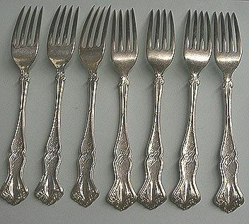 Vintage Lunch Forks 7 Rogers Bros. Grape design