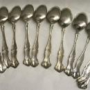 Vintage Oval Soup Spoons 12 Rogers Bros. Grape design