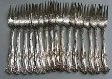 Vintage salad forks Rogers Bros. silverplate grapes