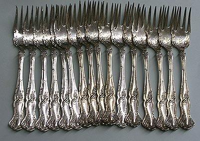 Vintage salad forks Rogers Bros. silverplate grapes