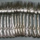 Vintage salad forks Rogers Bros. silverplate grapes