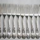 Iris knives and forks Durgin sterling silver