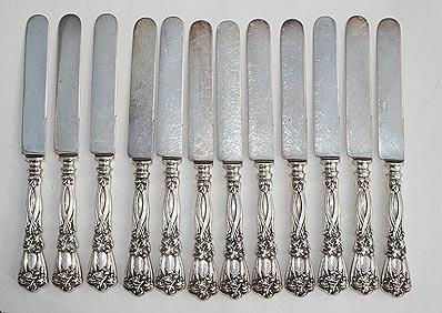Iris knives and forks Durgin sterling silver