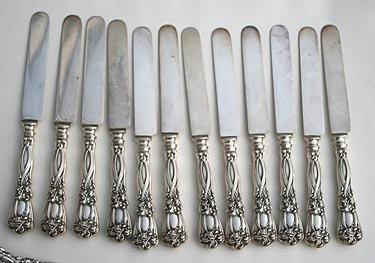 Iris knives and forks Durgin sterling silver