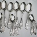 W & H Trifle Dessert Service Sterling silver Bright cut engraved