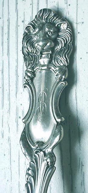 Lion Frank Smith Berry Spoon OLD Sterling silver -Perfection!
