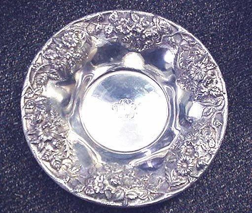 Repousse Bowl Sterling Silver S.Kirk & Sons,