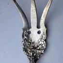 Stratford International ( S H M ) lettuce fork Carnation Sterling silver Floral l