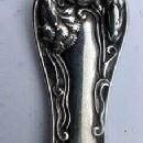 Stratford Olive Spoon Carnation Sterling silver Long handle Floral