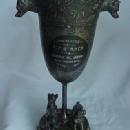 Trophy silverplate figural dogs fine detail