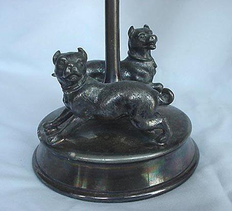 Trophy silverplate figural dogs fine detail