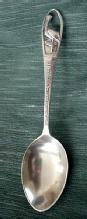 St. Petersburg Pelican figural pierced Souvenir Spoon Sterling Silver