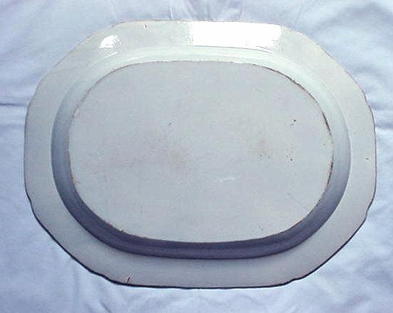 Platter Willow pattern unmarked soft paste 1840