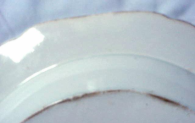 Platter Willow pattern unmarked soft paste 1840