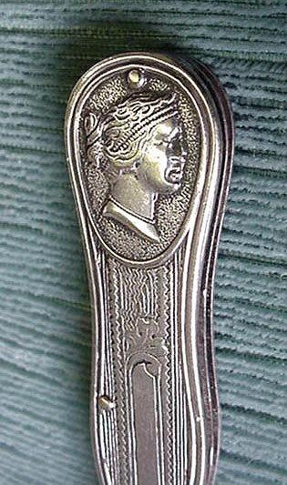 Medallion pocket knife coin or sterling silver