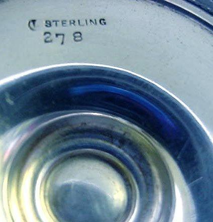 Wines sterling silver Deco pair