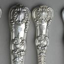 English King Tiffany Sterling 4 Dinner place settings old heavy