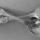 English King Tiffany Sterling 6 oval soup spoons old heavy