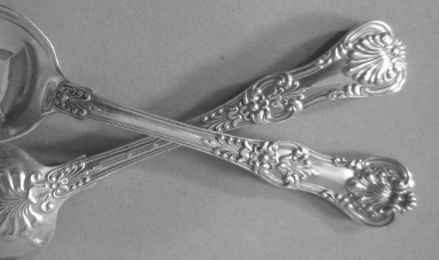 English King Tiffany Sterling 4 cream soup spoons old heavy