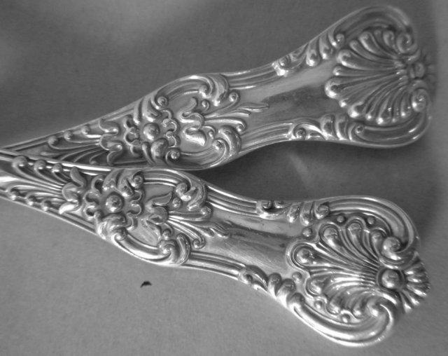 English King Tiffany Sterling 4 cream soup spoons old heavy