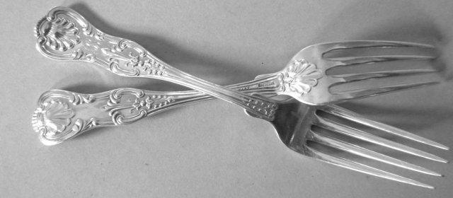 English King Forks Sterling JE Caldwell dozen