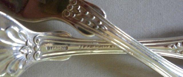 English King Forks Sterling JE Caldwell dozen