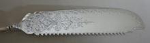 Medallion Gorham Sterling Cake knife engraved blade serrated twist handle