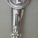 Medallion Gorham Sterling Cake knife engraved blade serrated twist handle