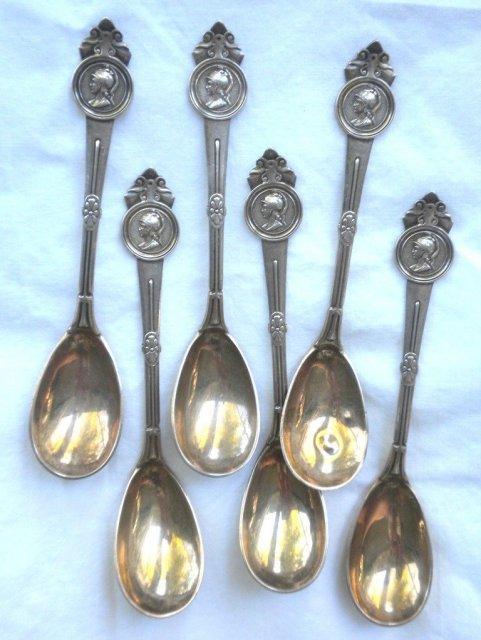Medallion Gorham Egg Spoons sterling silver