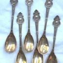Medallion Gorham Egg Spoons sterling silver